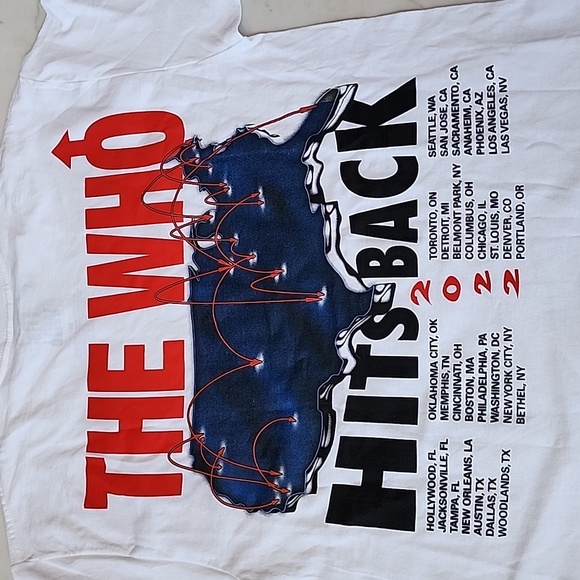 NWT The Who white concert t-shirt size medium unisex - Picture 3 of 8